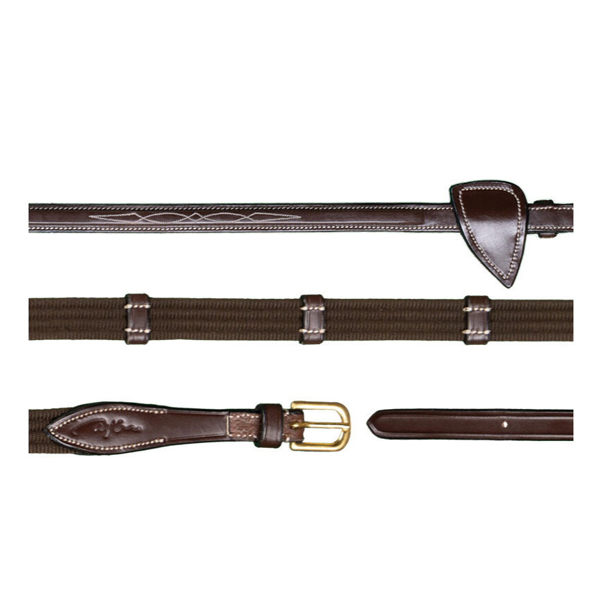 Dyon Web Reins With Leather Loops