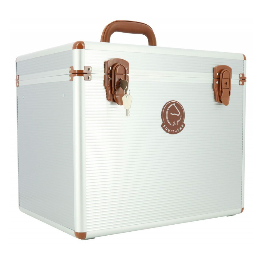 Je t'aime EQUITHÈME Grooming box silver front