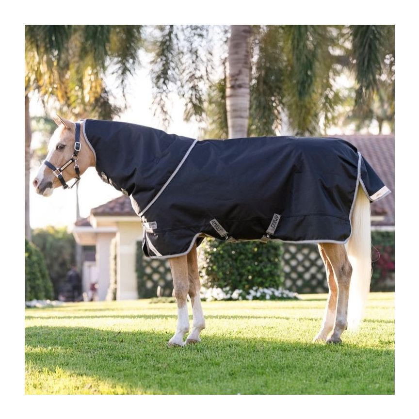 Amigo Bravo Regendeken 1200D Plus Pony Black/Titanium Grey & Silver 