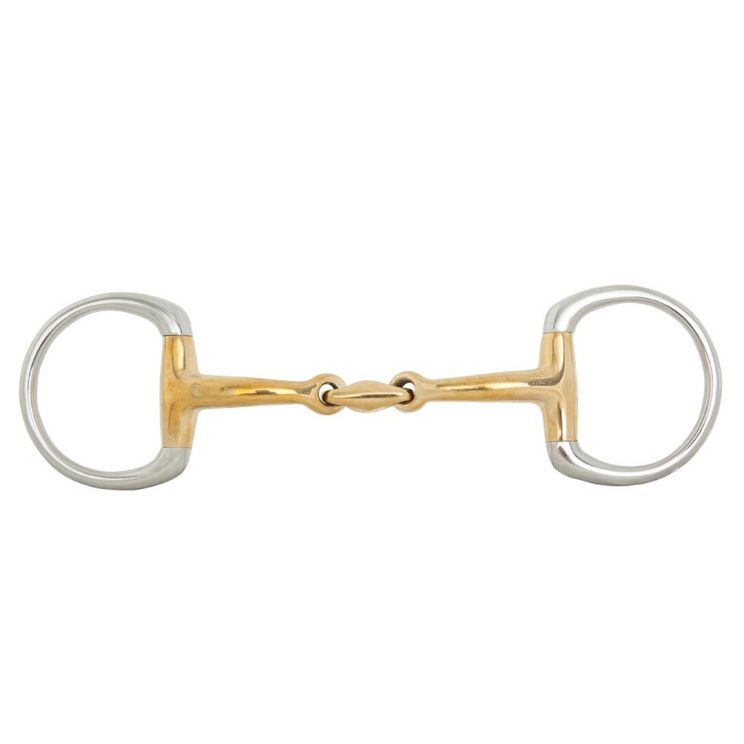 BR Double Jointed Eggbutt Snaffle Soft Contact 14MM