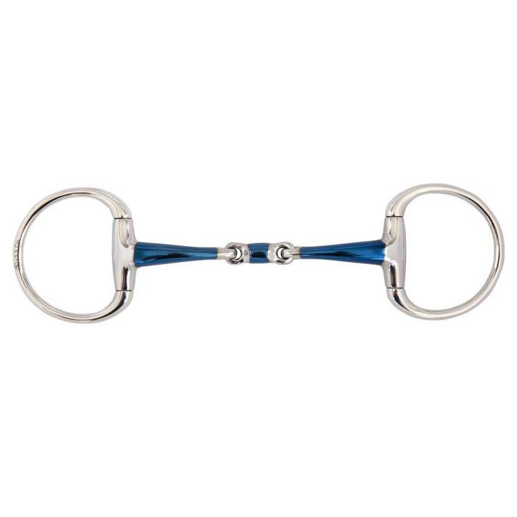 BR Double Jointed Eggbutt Snaffle Sweet Iron Magic System 14MM