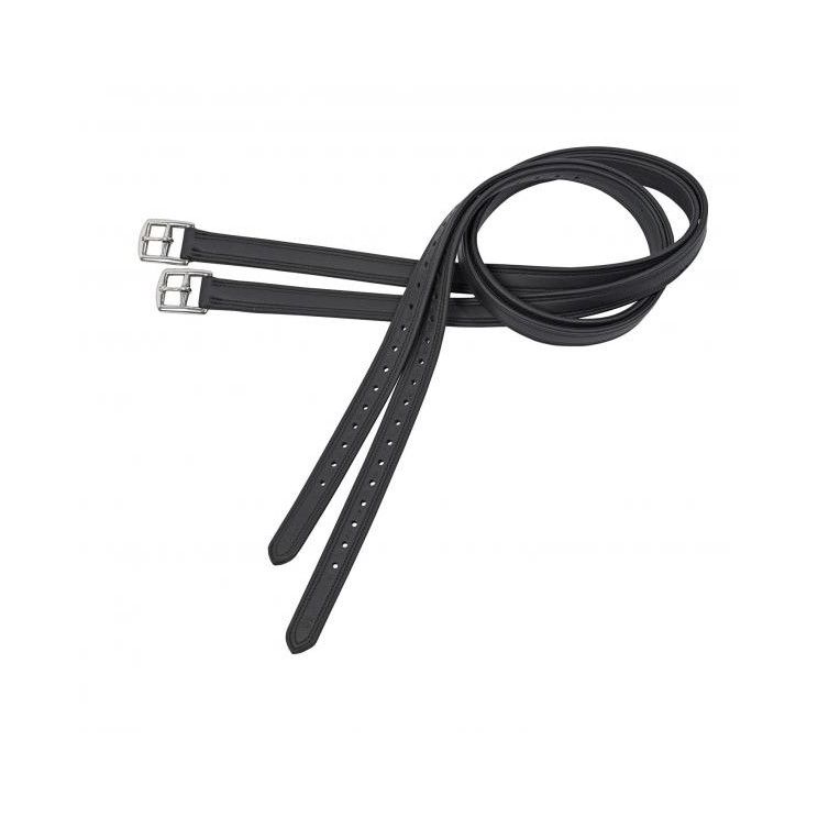 Busse Stirrup Leathers Soft with Nylon Black