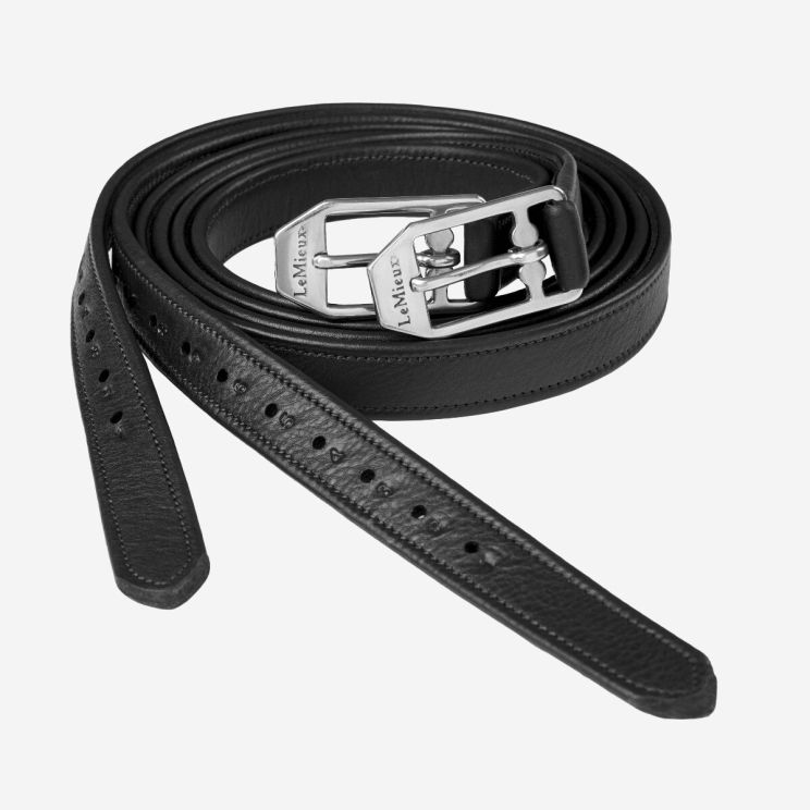 LeMieux Arika Steigbügelriemen Leder Schwarz