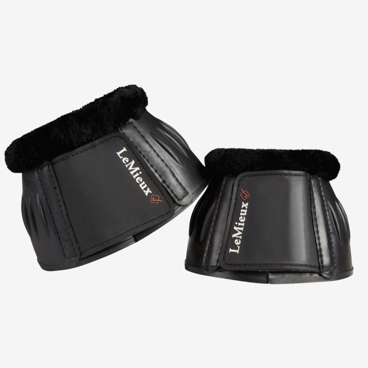 LeMieux Hufglocken Rubber mit Fleece Schwarz