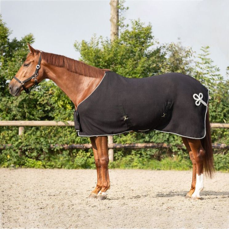 Qhp fleece Rug Black