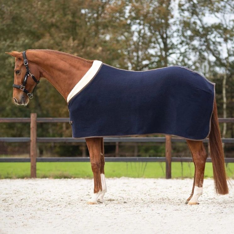 QHP Wool Rug Deluxe Navy