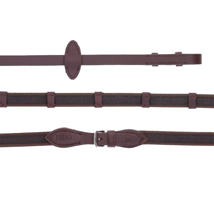 Nibago Zügel Anti-Rutsch-Gummi mit Stegen