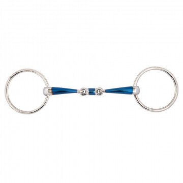 BR Double Jointed Loose Ring Snaffle Sweet Iron 14MM