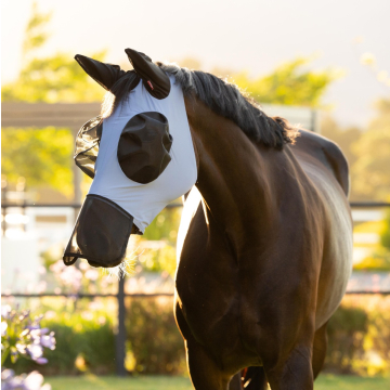 Lemieux Bug Relief Fly Mask + Nose Walnut