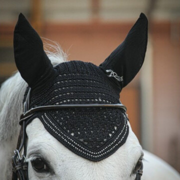Penelope Fly Veil New Strass Black