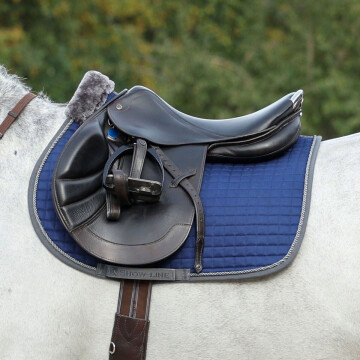 Show-Line Saddle Pad, Jump/AP, Navy/Grey